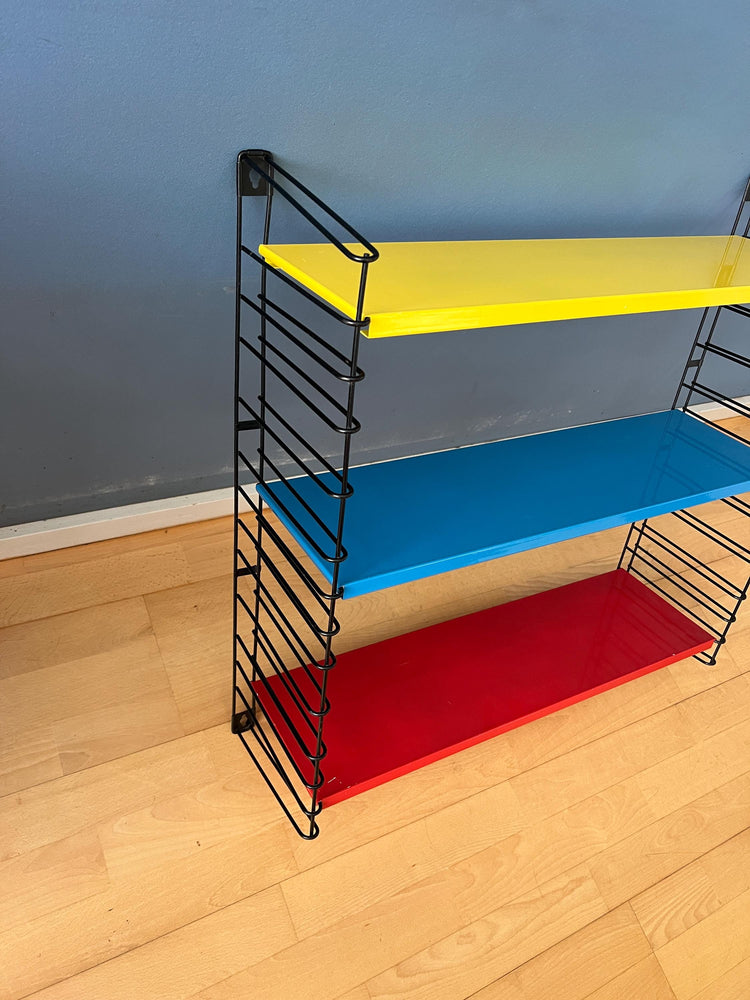 Vintage Yellow, Red and Blue Tomado Wall System - Shelves - Rack - Unit