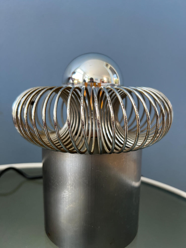 70s Philippe Rogier Steel Table Lamps for Galerie Oxar