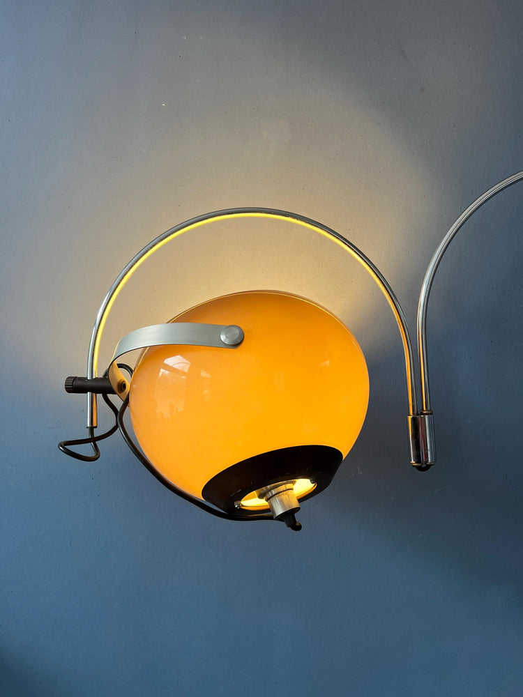 Vintage Space Age Hala Double Arc Mushroom Wall Lamp