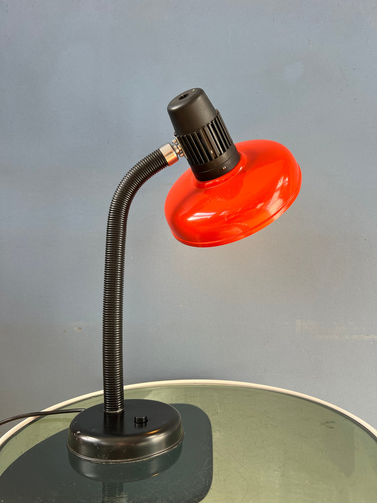 Red Flexible Arm Space Age Table Lamp