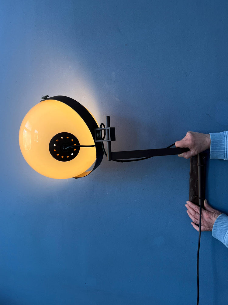 Vintage Swing Arm Dijkstra Space Age Mushroom Wall Lamp