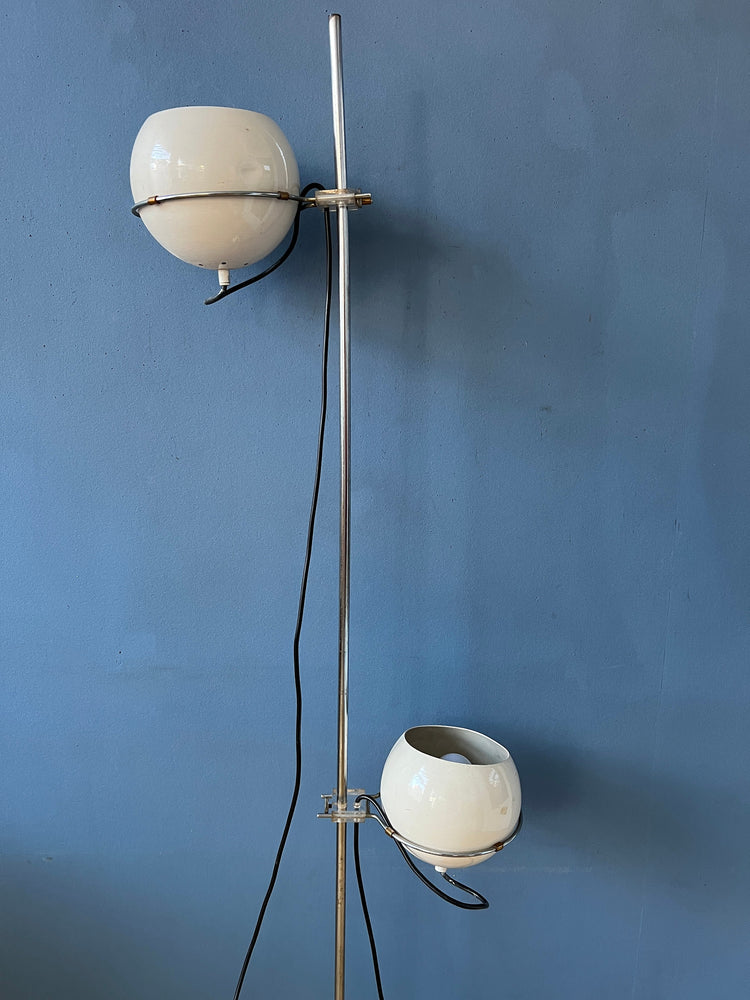 70s Mid Century Beige GEPO Eyeball Floor Lamp