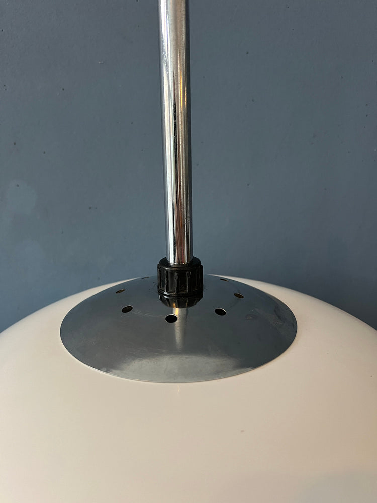 Mid Century Mushroom Floor Lamp with White Plexiglass Shade