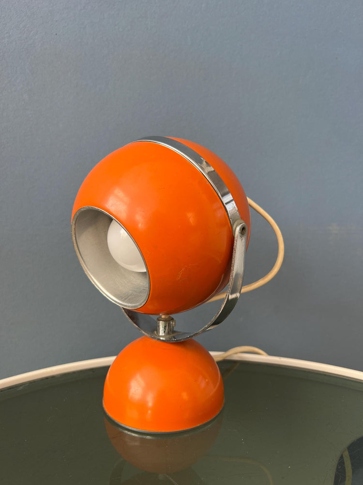 Orange Mid Century Space Age Eyeball Table Lamp