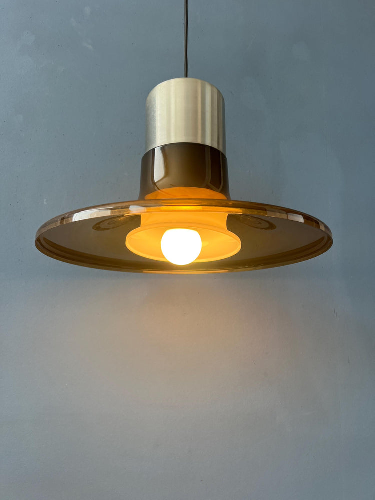 Mid Century UFO Plexiglass Space Age Pendant Lamp