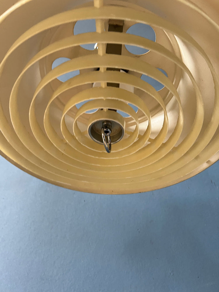 Yellow Mid Century Metal Pendant Light