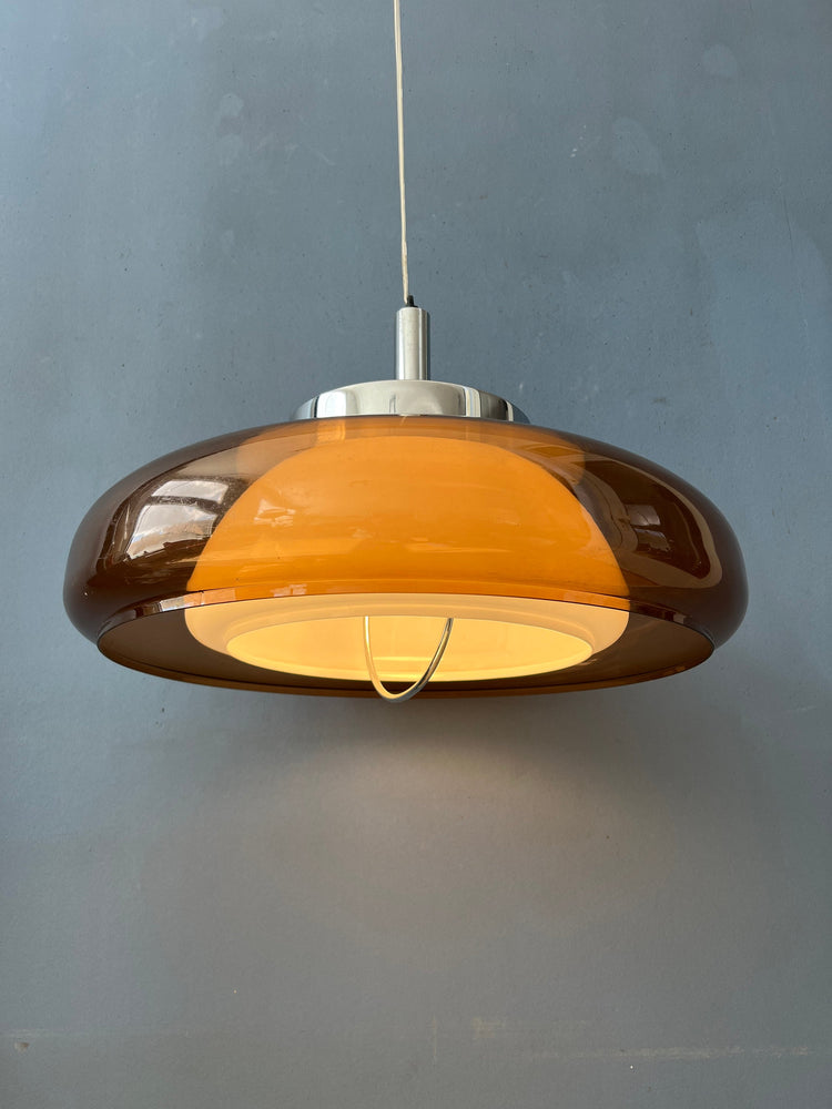 Mid Century Plexiglass Space Age Pendant Lamp