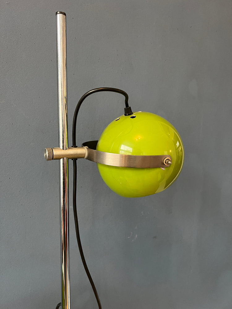 Vintage Green Herda Space Age Eyeball Floor Lamp