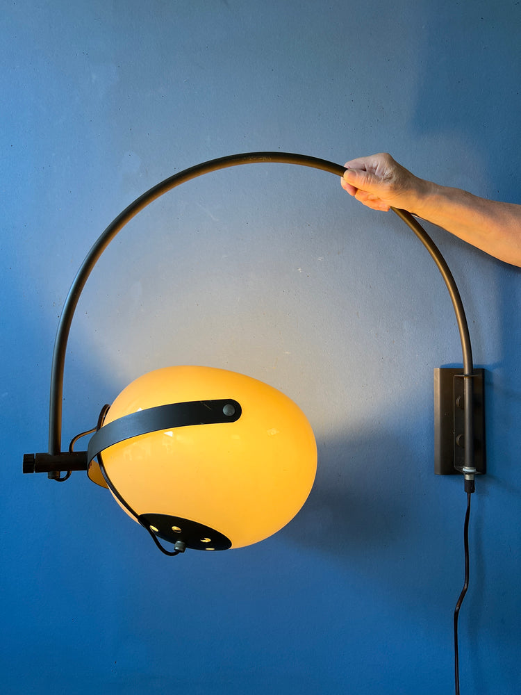 Mid Century Herda Mushroom Arc Wall Lamp | Space Age Lamp | Vintage Wall Lamp