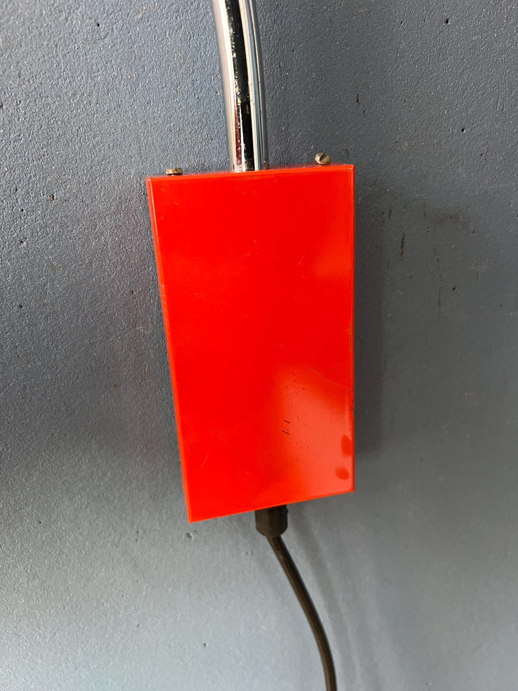 Vintage Orange GEPO Mid Century Arc Eyeball Wall Lamp