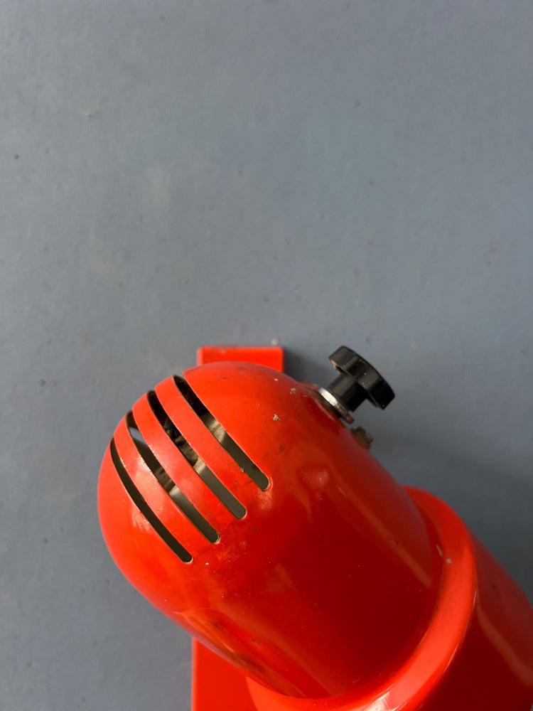 Vintage Metal Red Space Age Wall Sconce