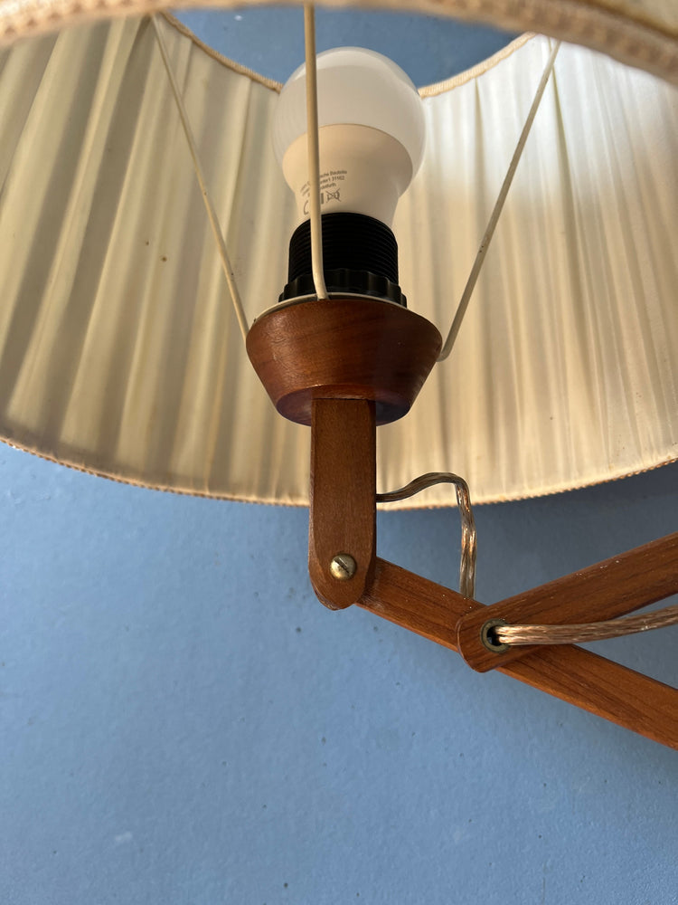 Teak Wood Scissor Wall Light