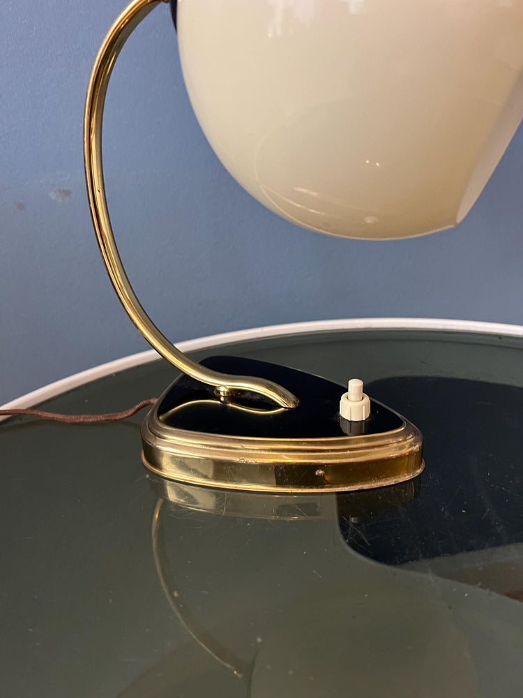 Mid Century Art Deco Style Opaline Glass Wall Sconce or Desk Lamp