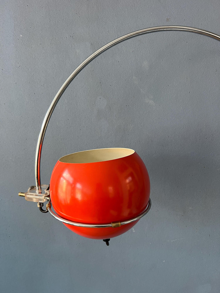 Orange Mid Century Space Age GEPO Eyeball Arc Wall Lamp