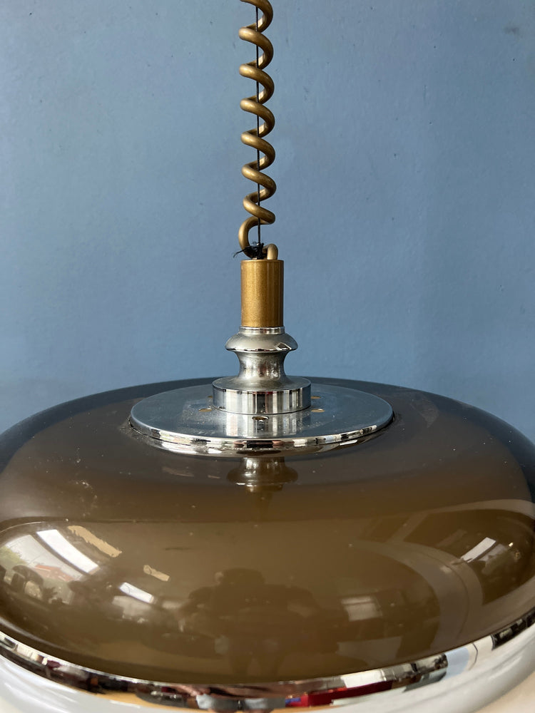 Mid Century Herda Pendant Light / Space Age Ceiling Lamp / Vintage Lighting