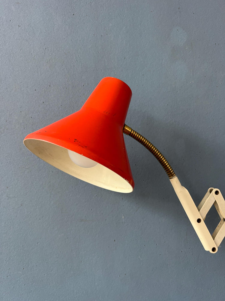 Scissor Wall Lamp - Red and White Sconce - Hala Zeist Wall Light