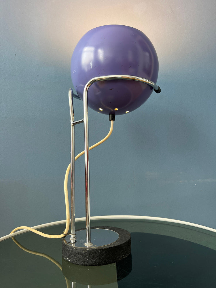 Purple Herda Space Age Eyeball Desk Lamp