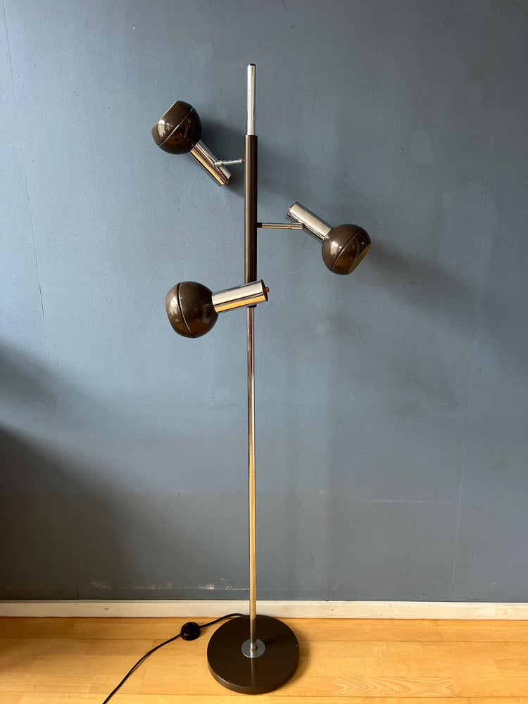 Brown Wilko Triple Eyeball Space Age Floor Lamp