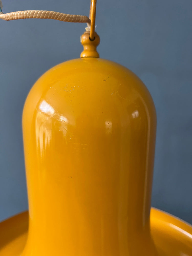 Yellow Mid Century UFO Space Age Pendant Lamp