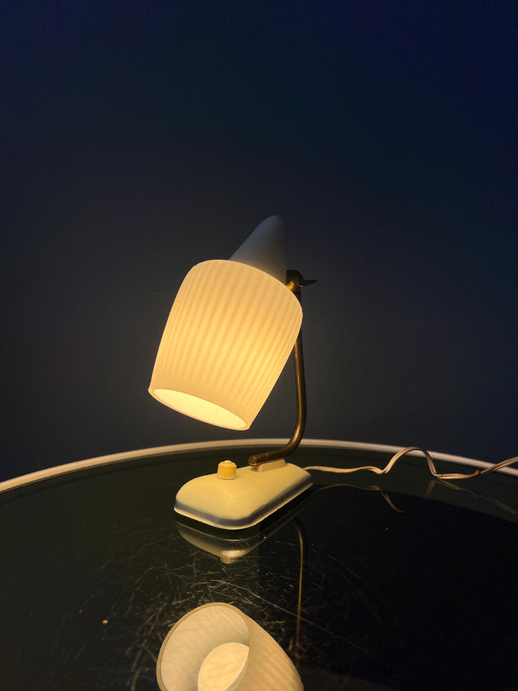 Mid Century Art Deco Style Opaline Glass Desk Lamp