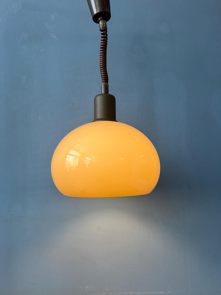 Vintage Beige Mushroom Acrylic Glass Pendant Lamp