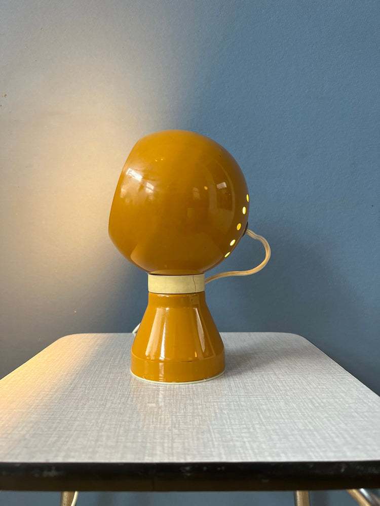 Yellow Set of Magnetic Space Age Eyeball Table Lamps