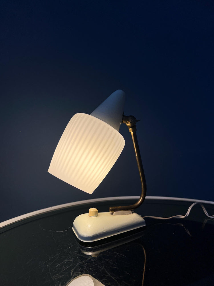 Mid Century Art Deco Style Opaline Glass Desk Lamp