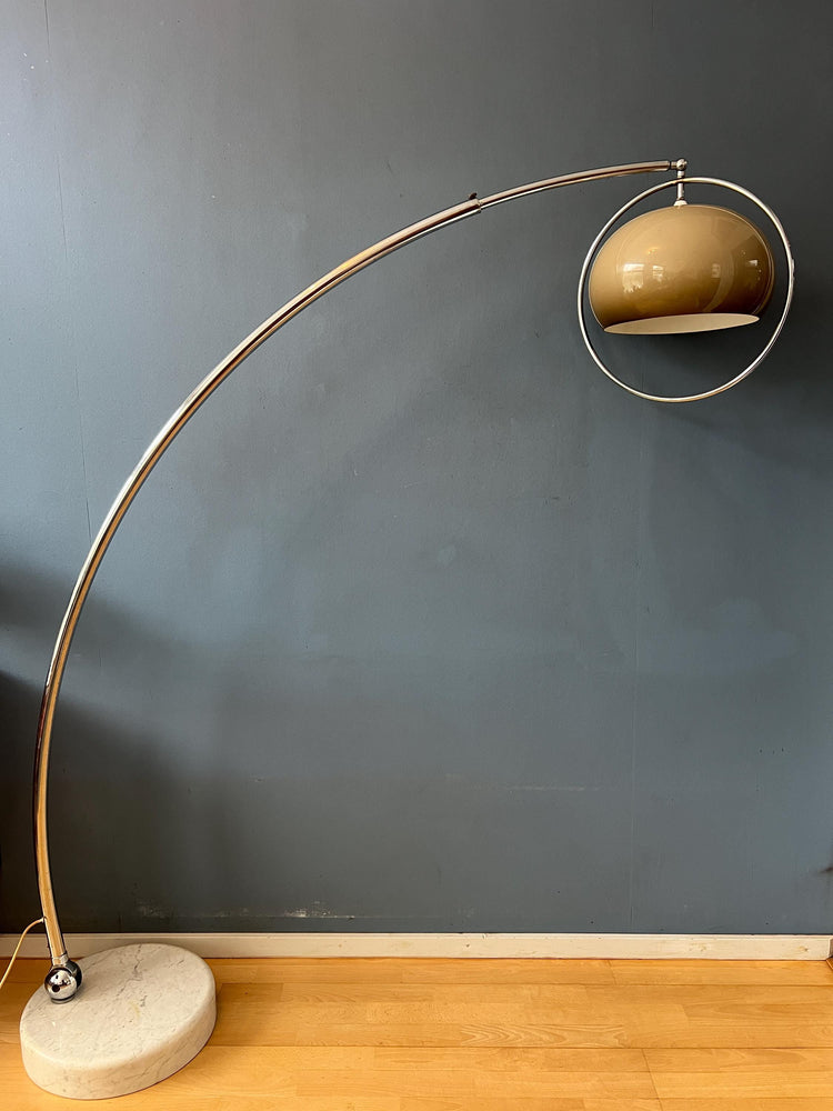 Mid Century Space Age Arc Guzzini Floor Lamp