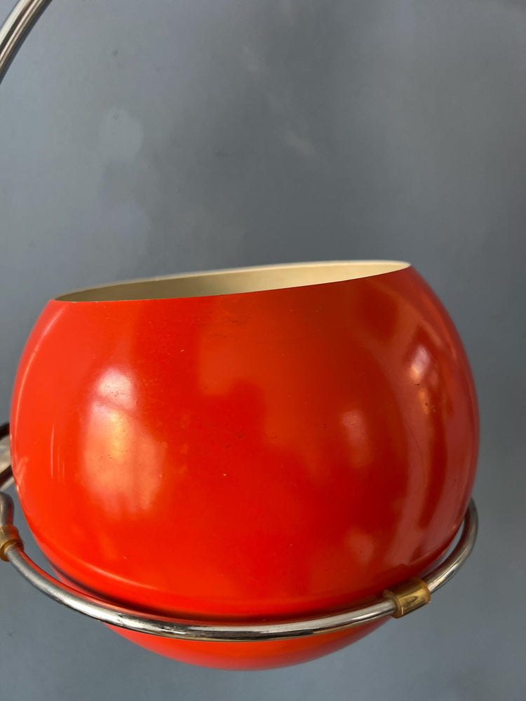Orange Mid Century Space Age GEPO Eyeball Arc Wall Lamp