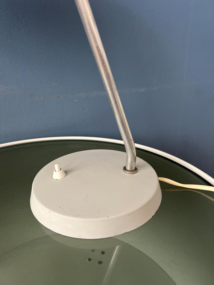 Vintage White VEB Leuchten Bauhaus Style Desk Lamp