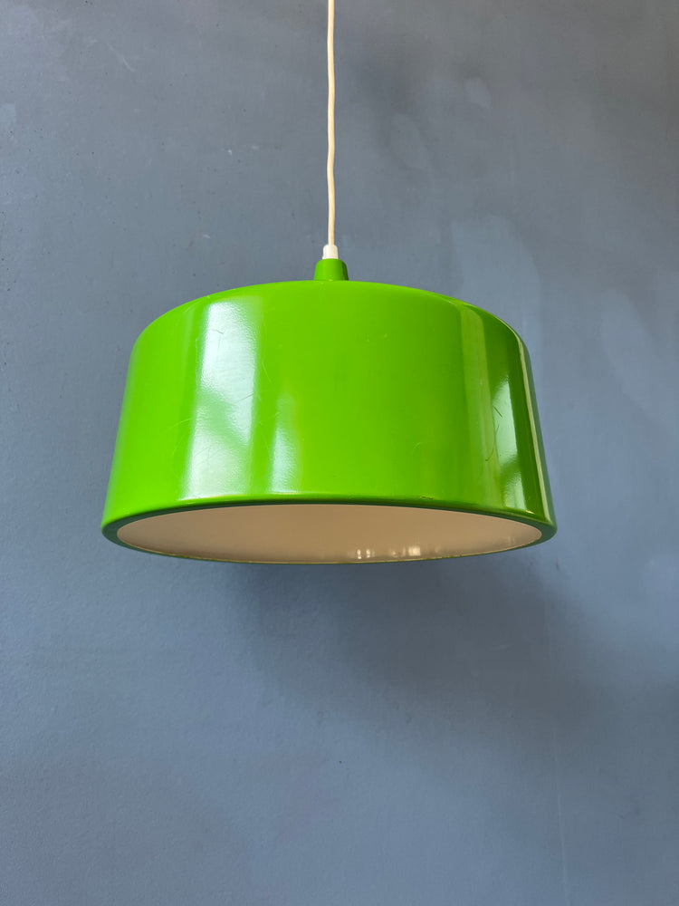 Green Pendant Lamp - Vintage Space Age Hanging Lamp - Mid Century Light Fixture