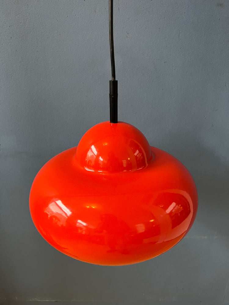 Retro Red Metal Space Age Pendant Lamp