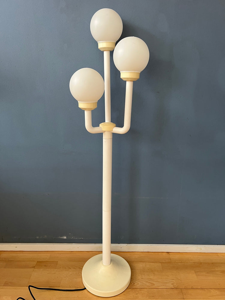 White Acrylic Space Age Floor Lamp