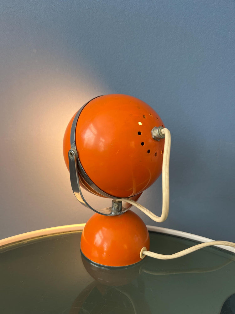 Orange Mid Century Space Age Eyeball Table Lamp
