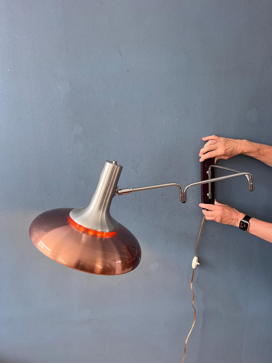 Vintage Lakro Swing Arm Space Age Wall Lamp