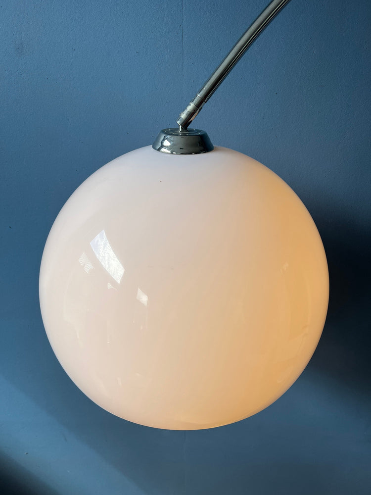80s Kare Design Space Age Arc Floor Lamp with Acrylic Glass Shade