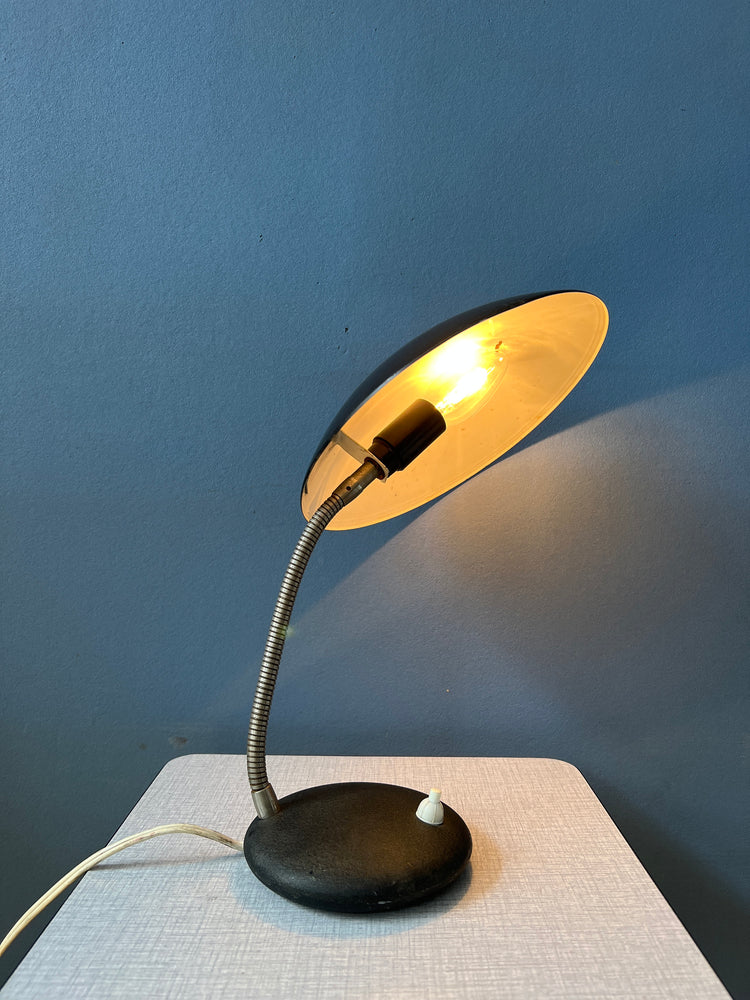 Small Black Bauhaus Style Metal Desk Lamp