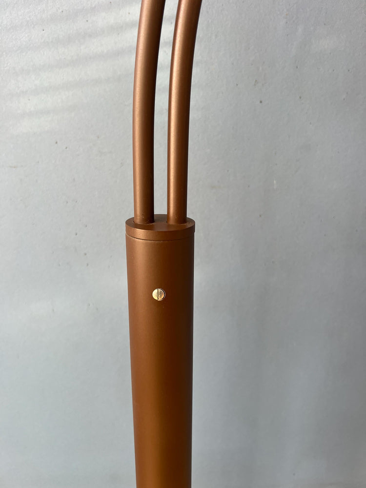 Vintage Brown Dijkstra Double Arc Mushroom Floor Lamp