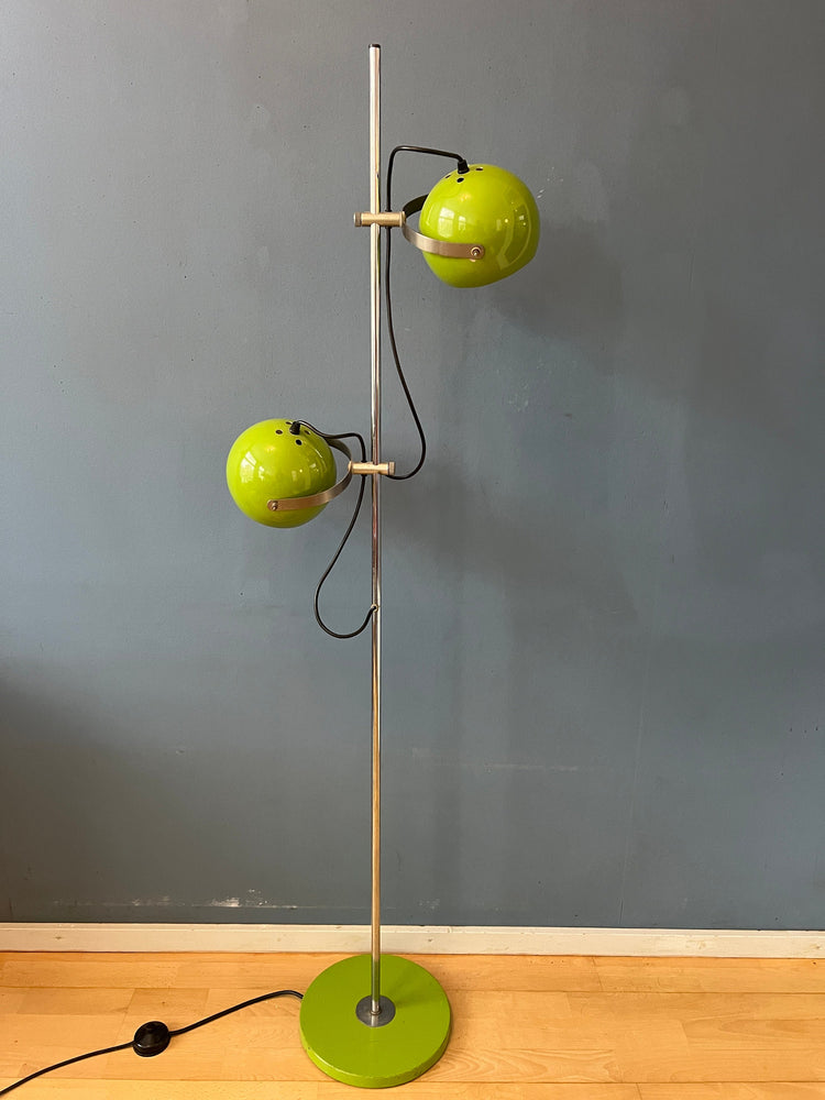 Vintage Green Herda Space Age Eyeball Floor Lamp