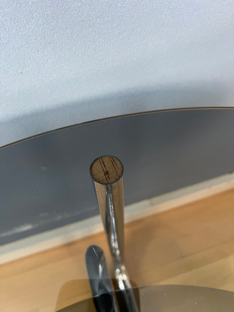 Smoked Glass Chrome Space Age Coffee Table