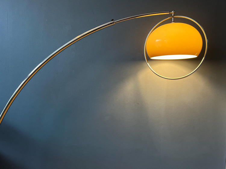 Mid Century Space Age Arc Guzzini Floor Lamp