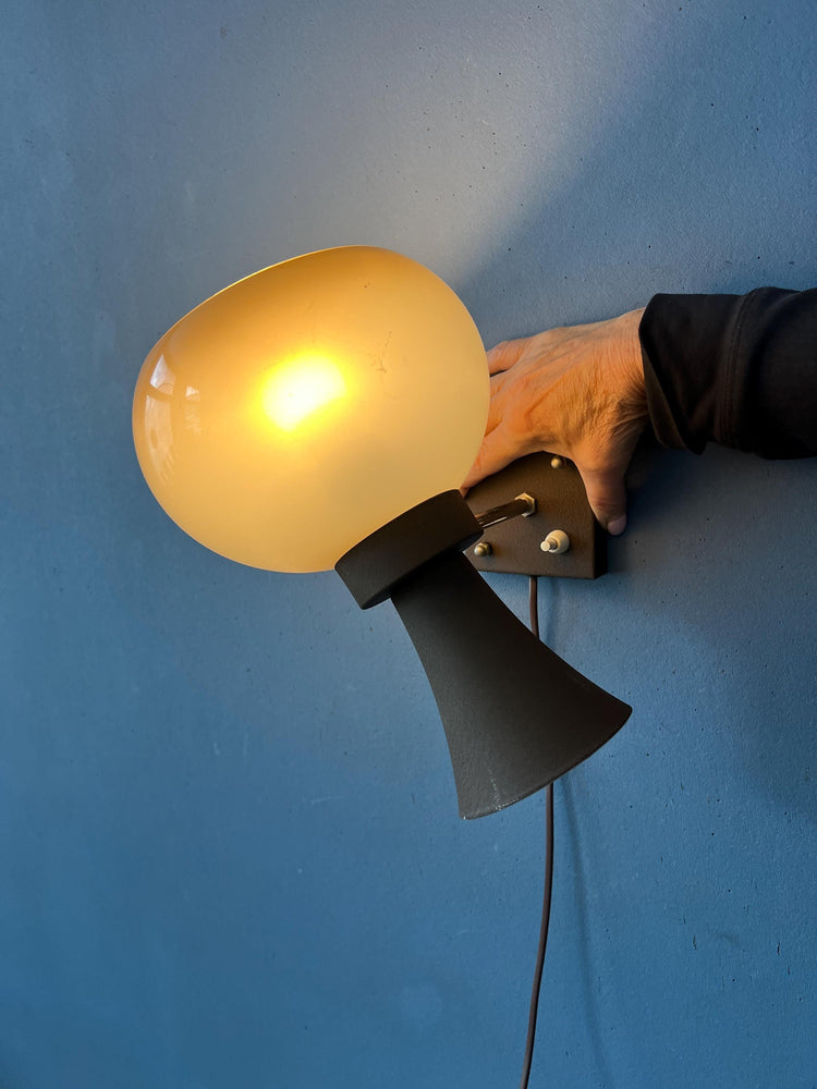Vintage Space Age Herda Diabolo Mushroom Wall Lamp