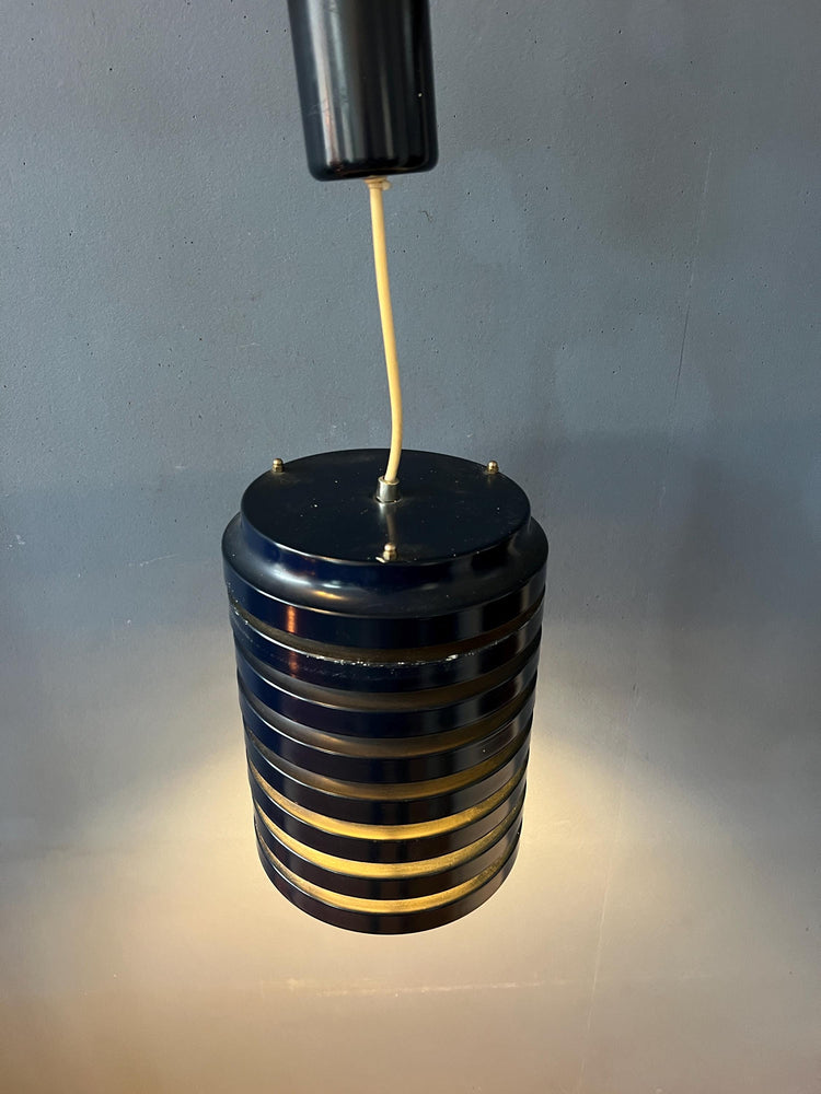 Vintage Blue Danish Mid Century Pendant Lamp