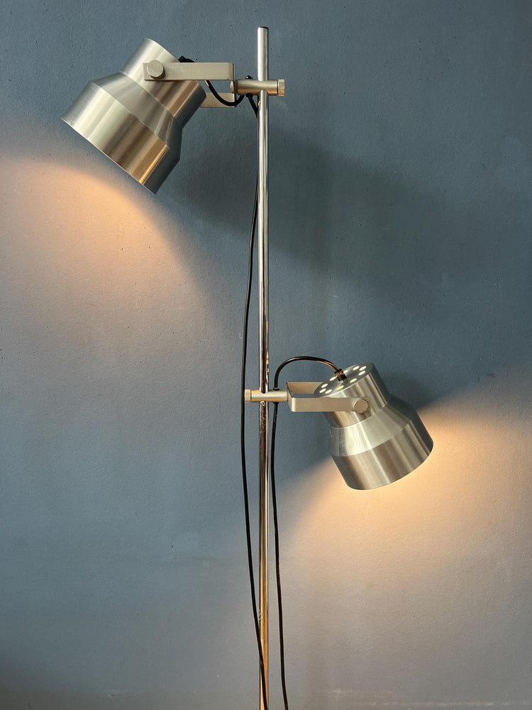 Vintage Silver Dijkstra Space Age Floor Lamp