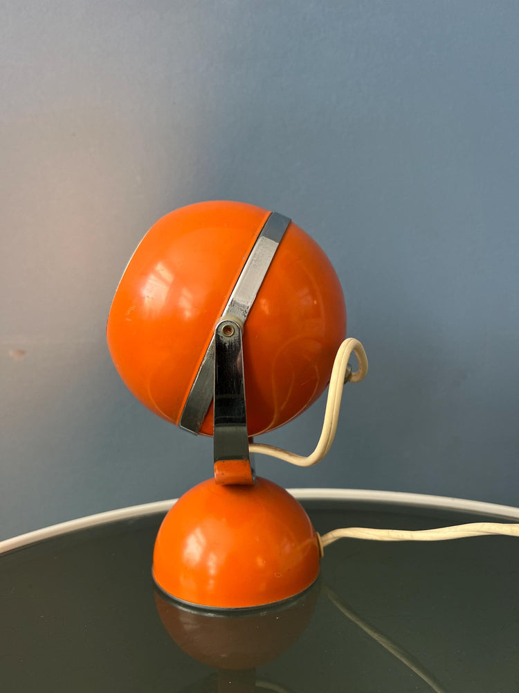 Orange Mid Century Space Age Eyeball Table Lamp