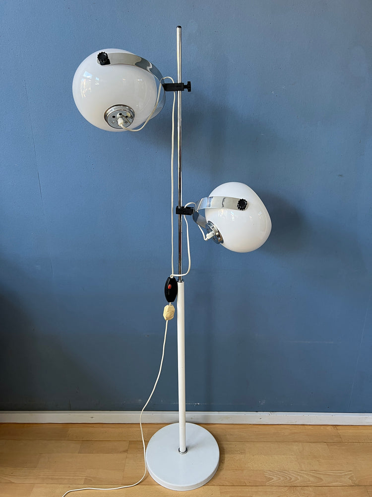 White Mid Century Dijkstra Mushroom Floor Lamp