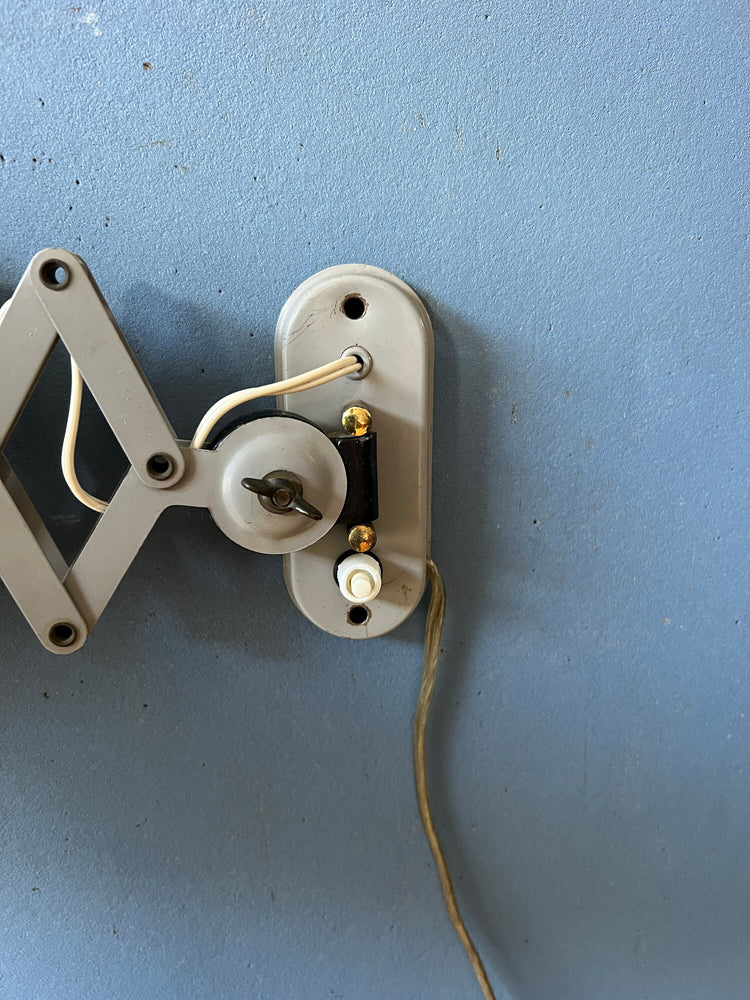 Mid Century Green Scissor Wall Lamp