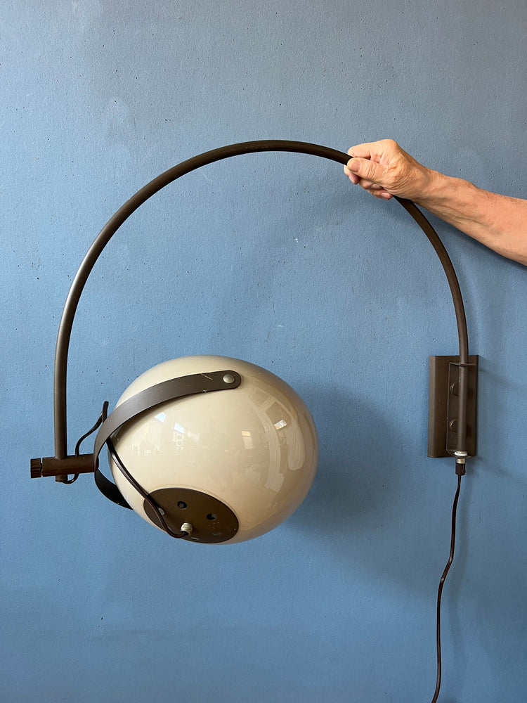Mid Century Herda Mushroom Arc Wall Lamp | Space Age Lamp | Vintage Wall Lamp