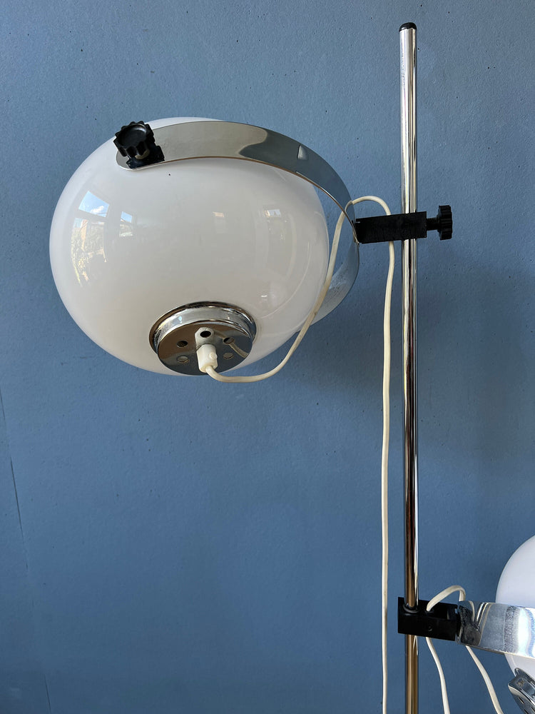 White Mid Century Dijkstra Mushroom Floor Lamp