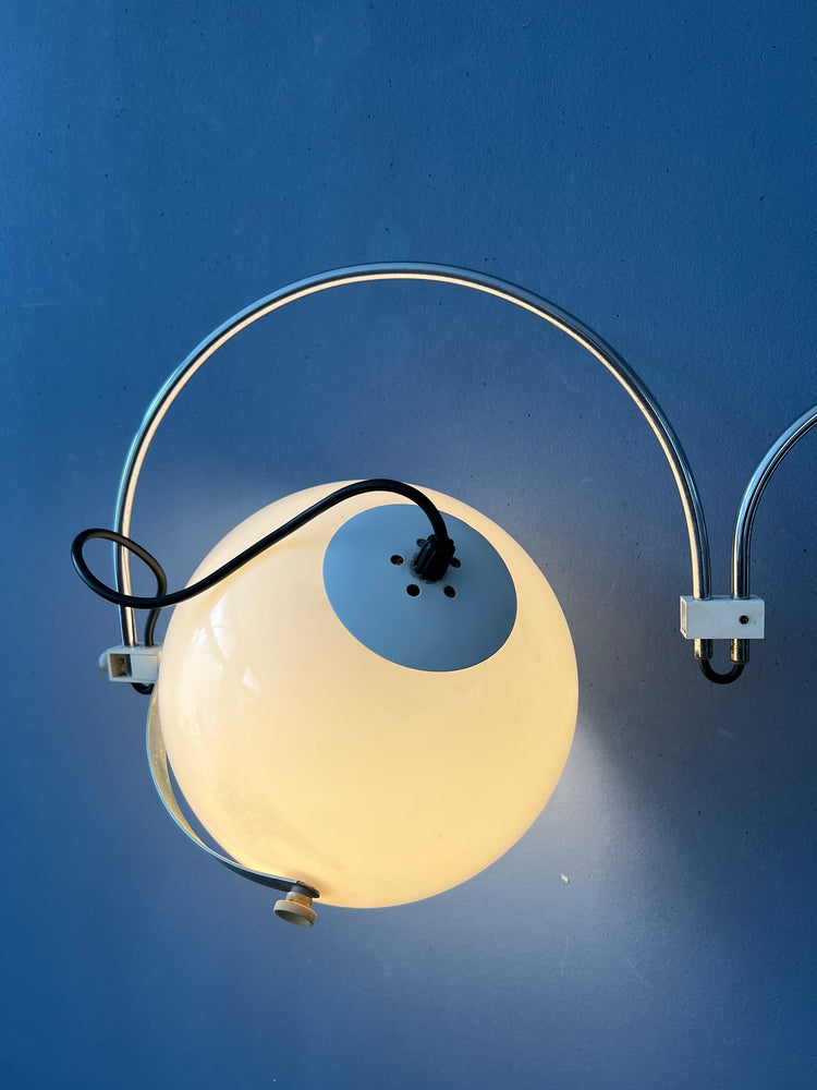 Vintage Anvia Double Arc Space Age Mushroom Wall Light